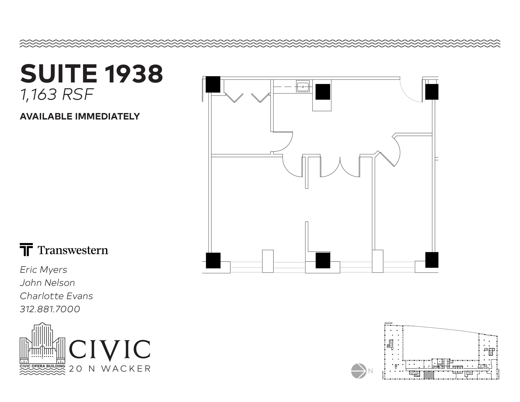 20 N Wacker Dr, Chicago, IL à louer Plan d’étage- Image 1 de 1