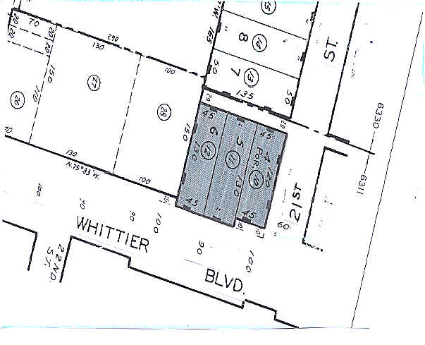 2100-2104 W Whittier Blvd, Montebello, CA for sale - Plat Map - Image 2 of 4
