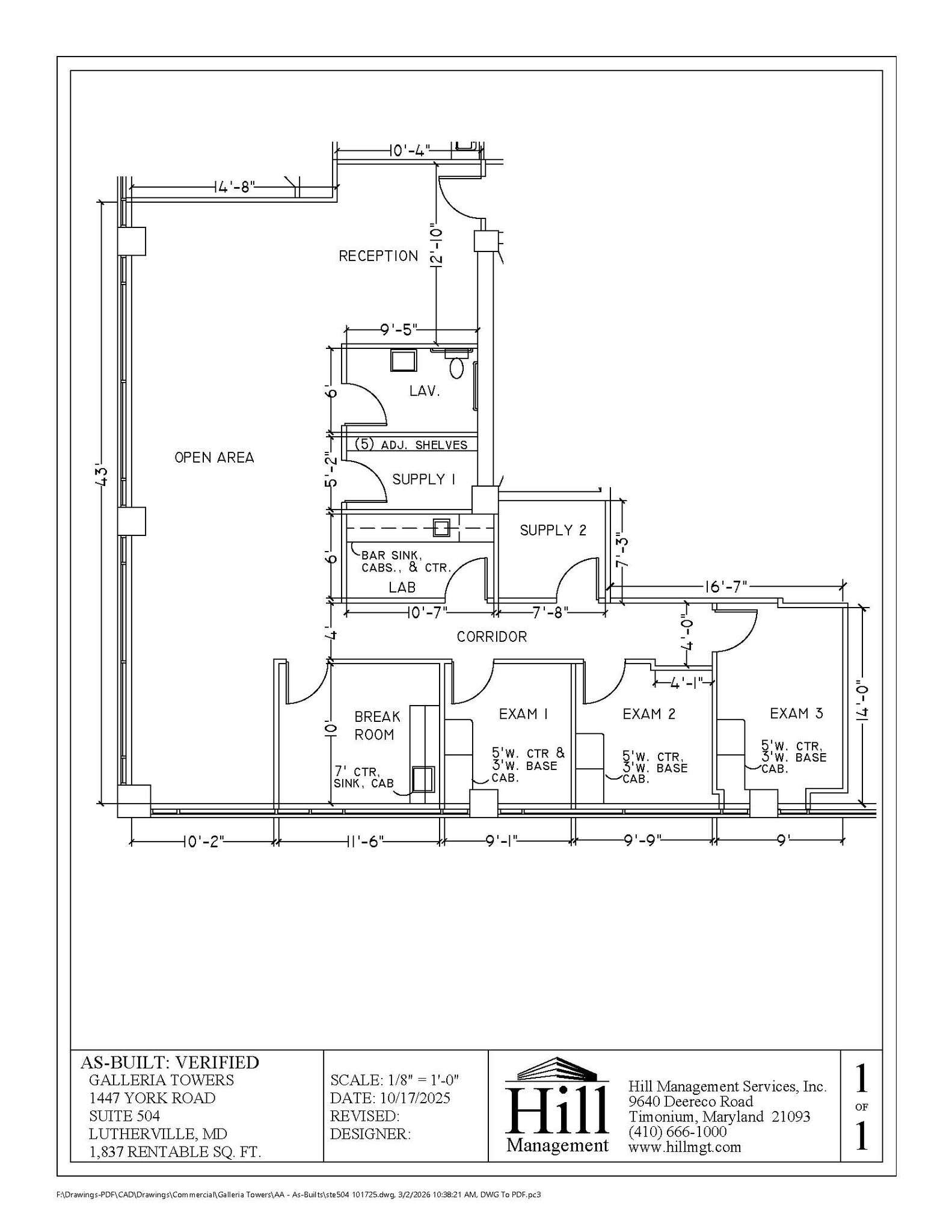1447 York Rd, Lutherville, MD for lease Floor Plan- Image 1 of 1