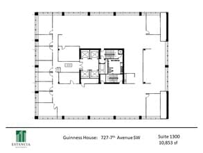 727 7th Ave SW, Calgary, AB for lease Floor Plan- Image 1 of 8