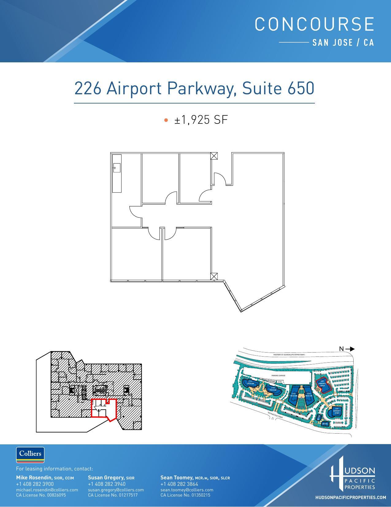 224 Airport Pkwy, San Jose, CA for lease Floor Plan- Image 1 of 1