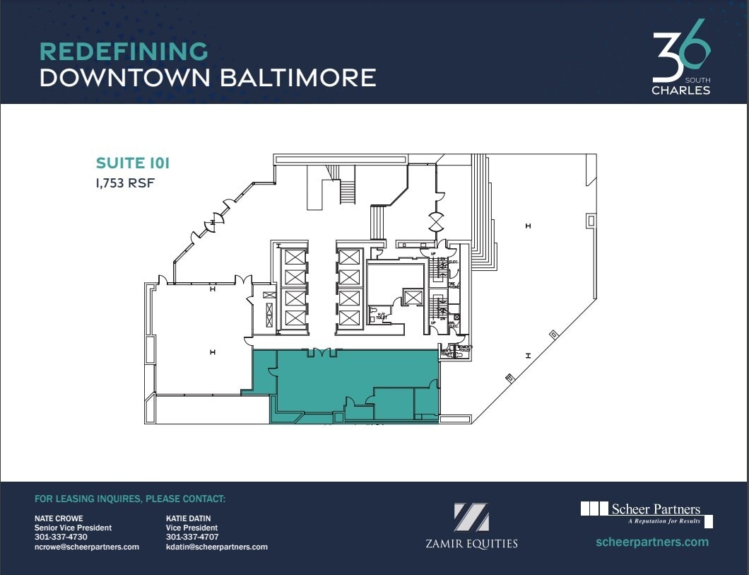 36 S Charles St, Baltimore, MD à louer Plan d’étage- Image 1 de 1