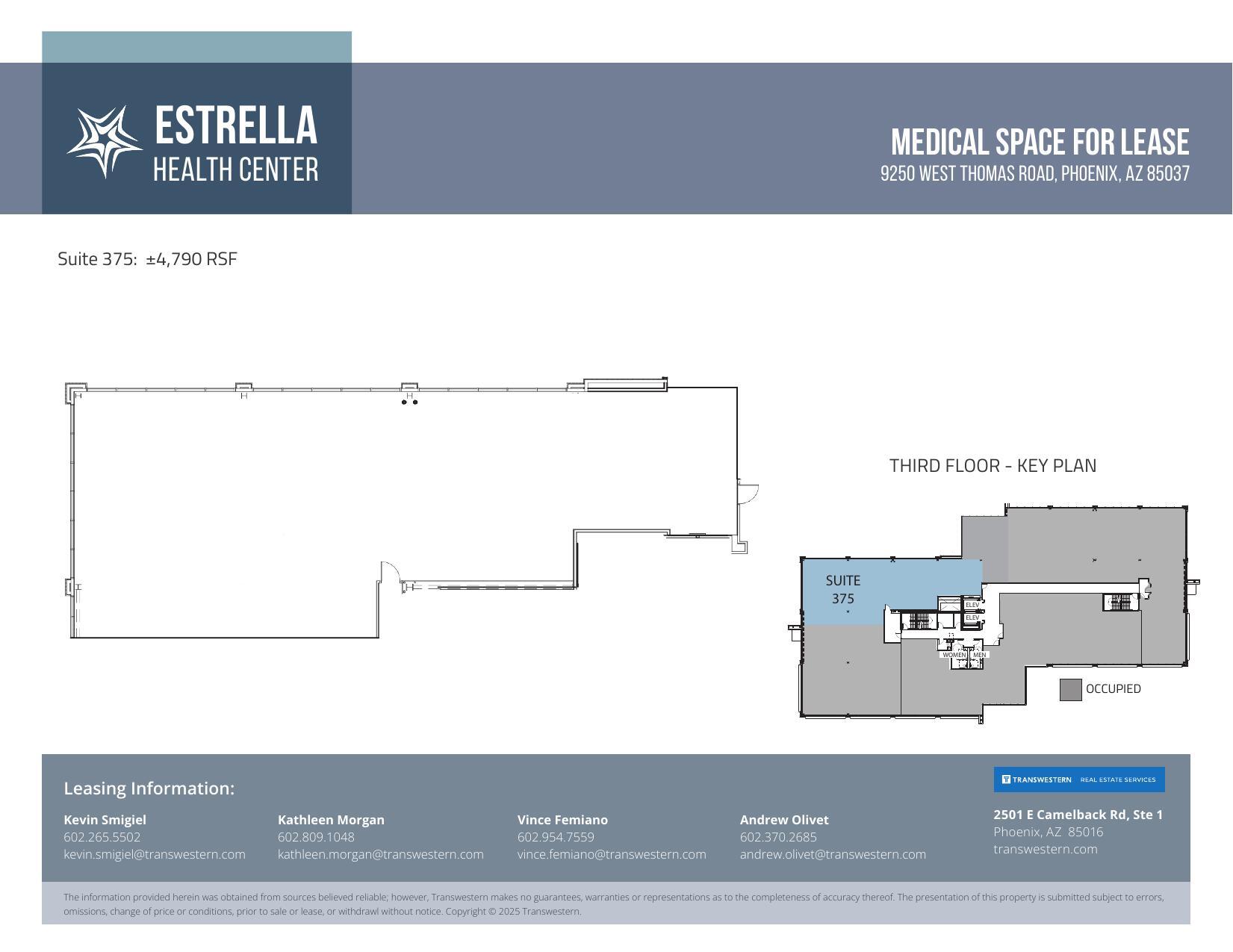 9250 W Thomas Rd, Phoenix, AZ à louer Plan d’étage- Image 1 de 1