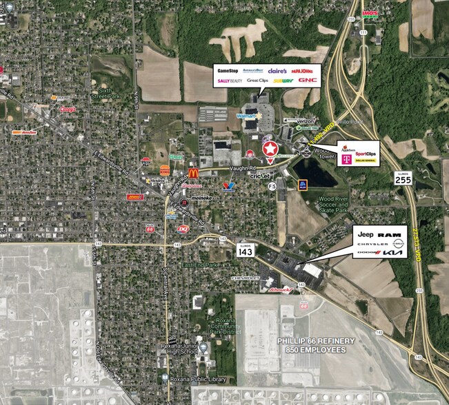 1555 Vaughn Rd, Wood River, IL à vendre - Aérien - Image 3 de 3