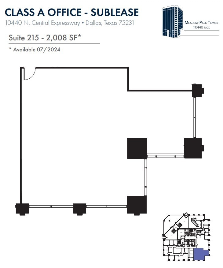 10440 N Central Expy, Dallas, TX à louer Plan d’étage- Image 1 de 1