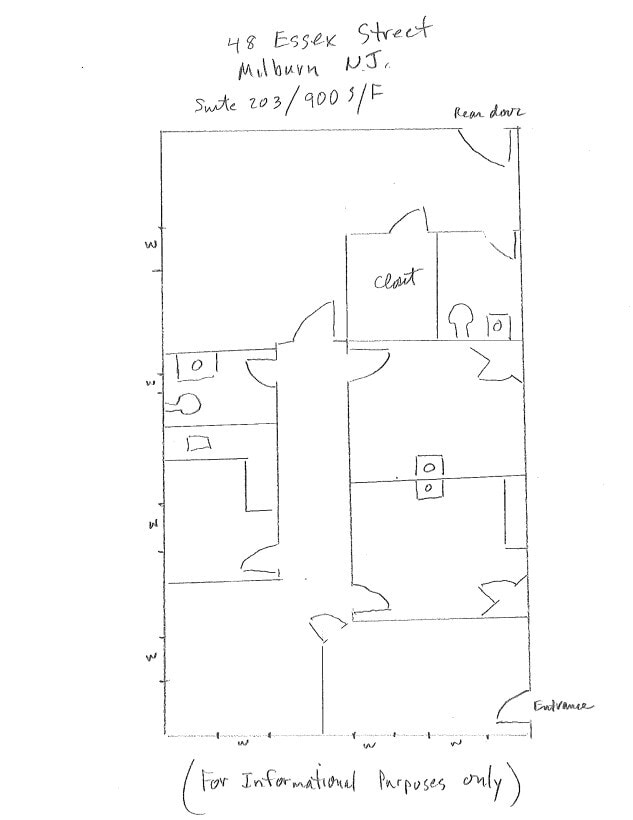 48 Essex St, Millburn, NJ à louer Plan d’étage- Image 1 de 1