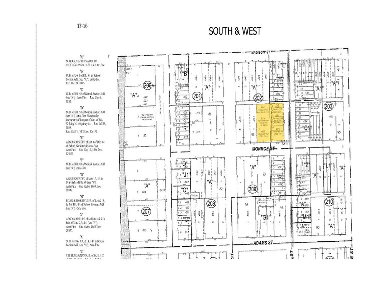 200 W Monroe St, Chicago, IL à louer - Plan cadastral - Image 2 de 7