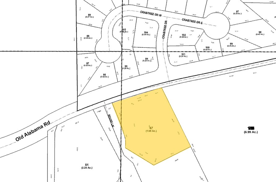 1815 Old Alabama Rd, Roswell, GA à vendre - Plan cadastral - Image 2 de 7