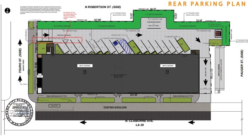 1950 N Claiborne Ave, New Orleans, LA for lease - Site Plan - Image 2 of 2