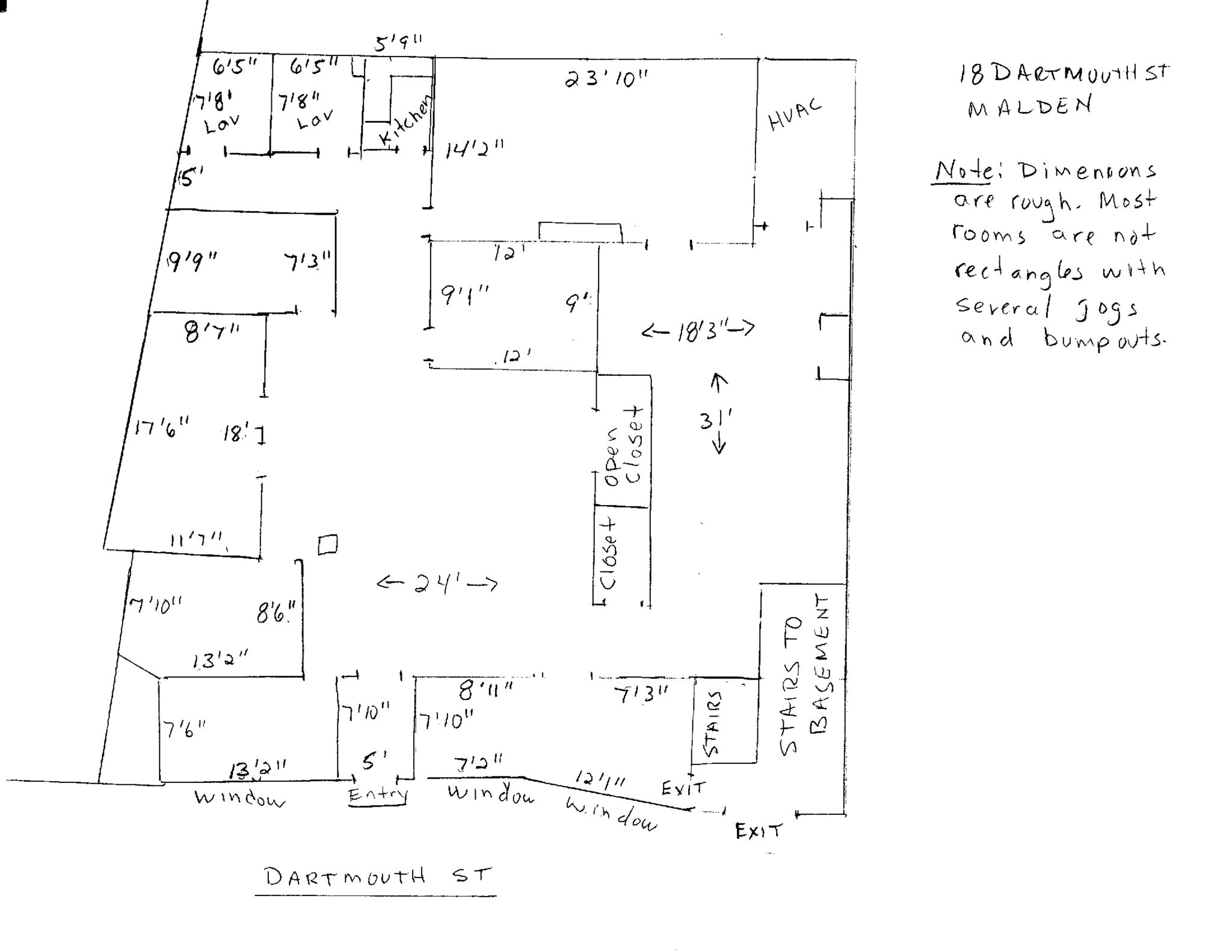 18 Dartmouth St, Malden, MA for lease Floor Plan- Image 1 of 1