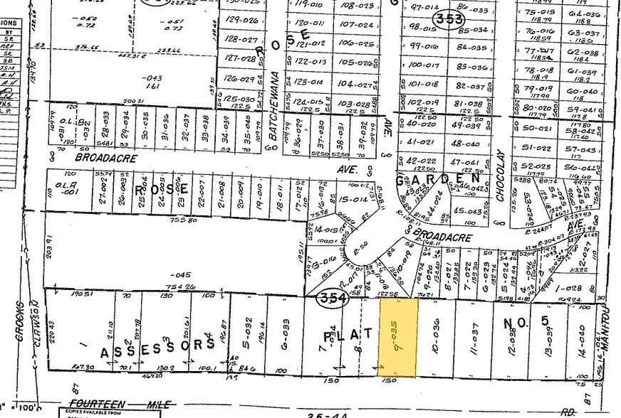 1120 W 14 Mile Rd, Clawson, MI à vendre - Plan cadastral - Image 1 de 7