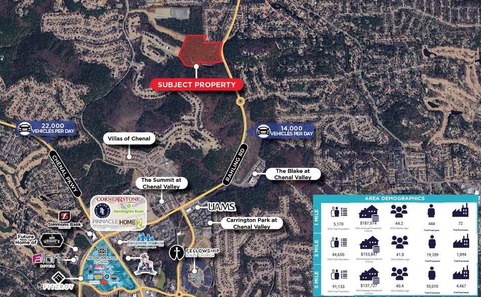 Rahling Rd, Little Rock, AR for sale - Aerial - Image 2 of 3