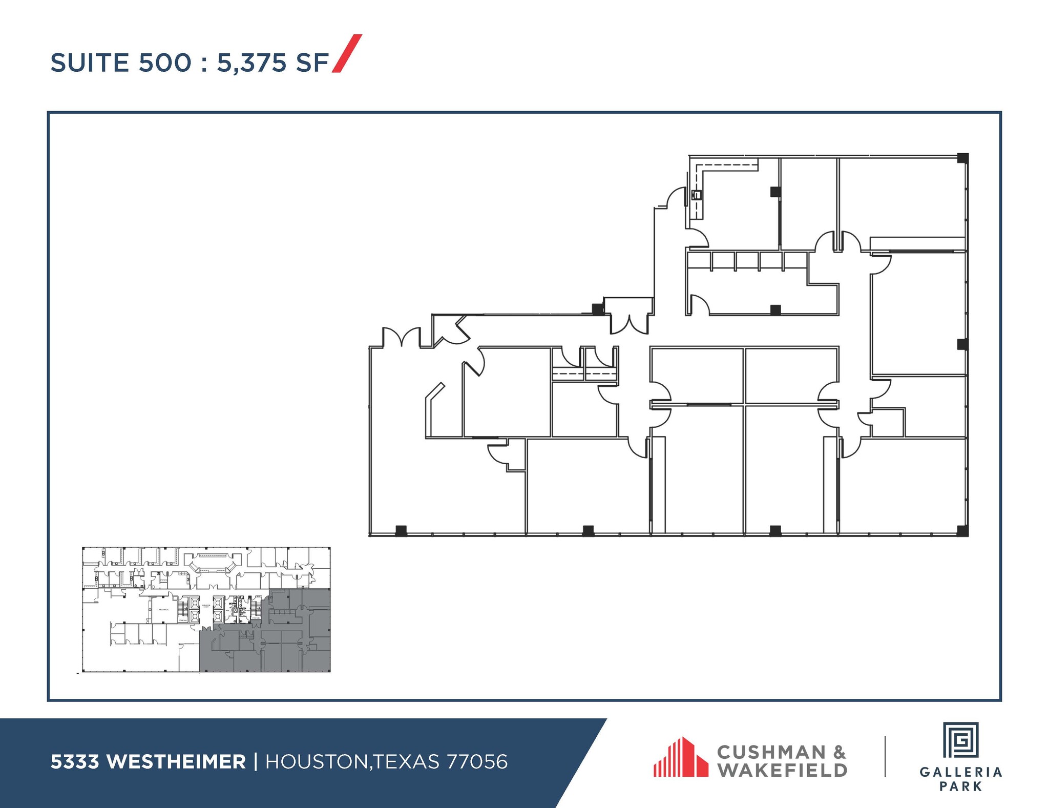 5251 Westheimer Rd, Houston, TX à louer Plan d  tage- Image 1 de 1