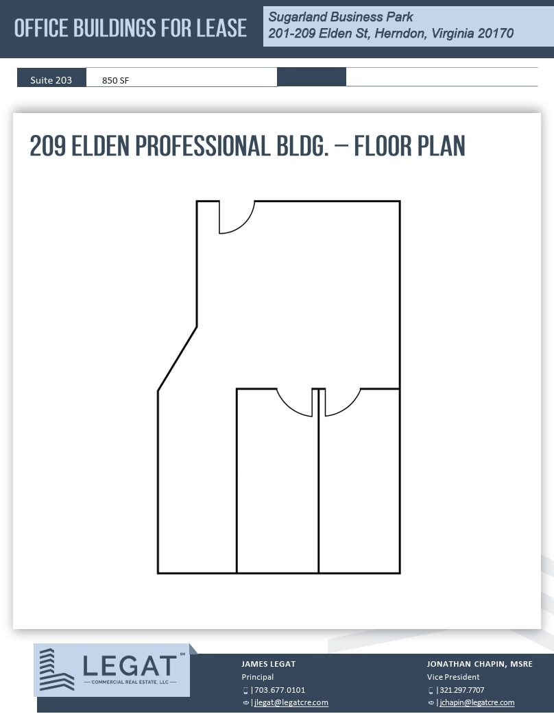 209 Elden St, Herndon, VA for lease Floor Plan- Image 1 of 1