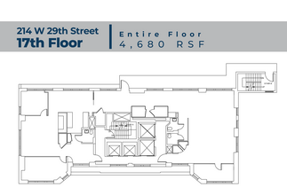 214 W 29th St, New York, NY à louer Plan d  tage- Image 1 de 5