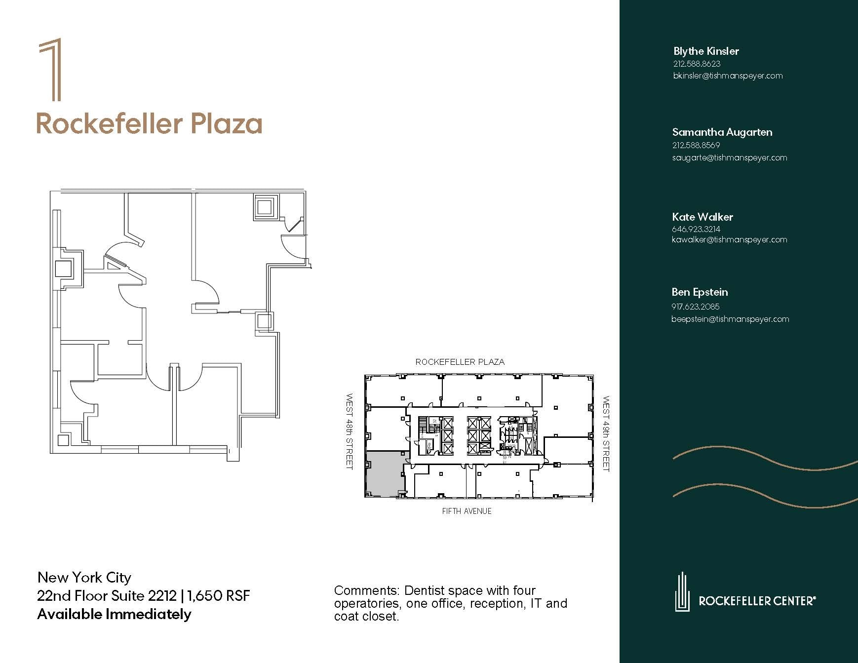 1 Rockefeller Plaza, New York, NY for lease Floor Plan- Image 1 of 12