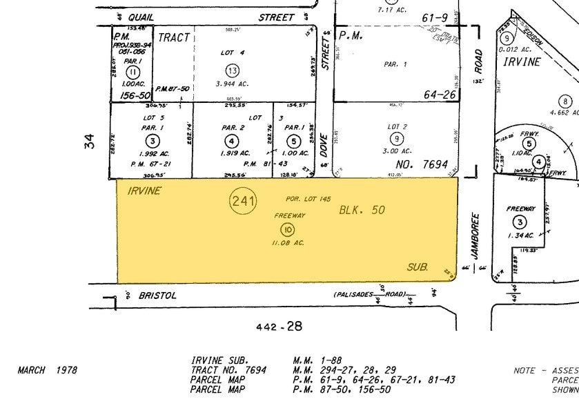 3601 Jamboree Rd, Newport Beach, CA for lease - Plat Map - Image 3 of 3
