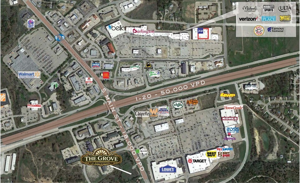 2538 S Main St, Weatherford, TX à louer - Aérien - Image 2 de 4