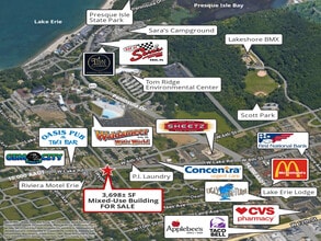 3077 W Lake Rd, Erie, PA - Aerial  map view