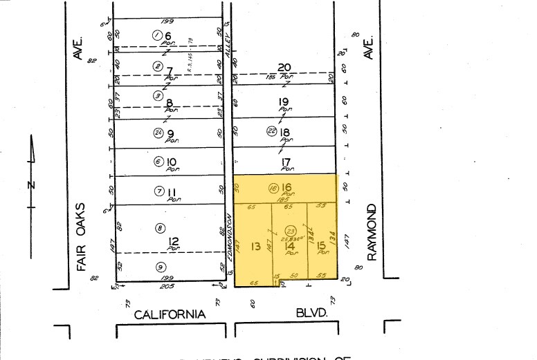 55 E California Blvd, Pasadena, CA à louer - Plan cadastral - Image 3 de 3