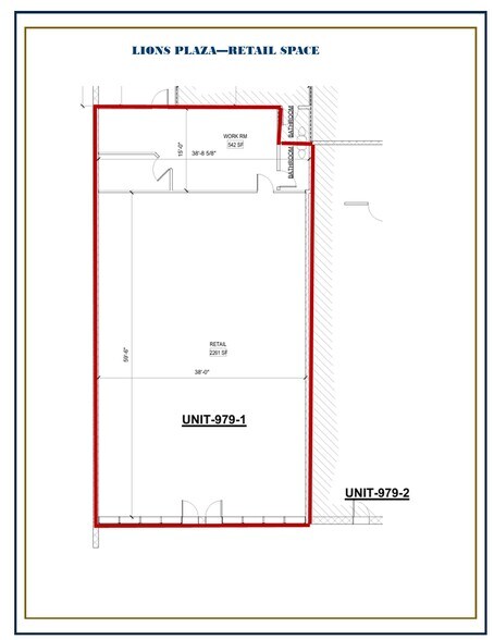 969-979 Meriden Waterbury Tpke, Plantsville, CT à louer - Plan d’étage - Image 2 de 31