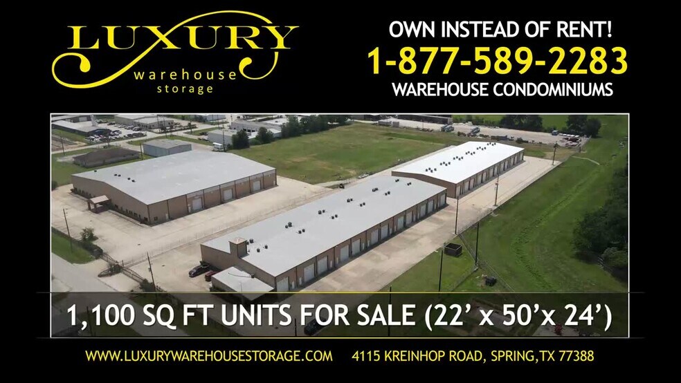 4115 Kreinhop Rd, Spring, TX à vendre - Vidéo sur l’inscription commerciale - Image 2 de 4