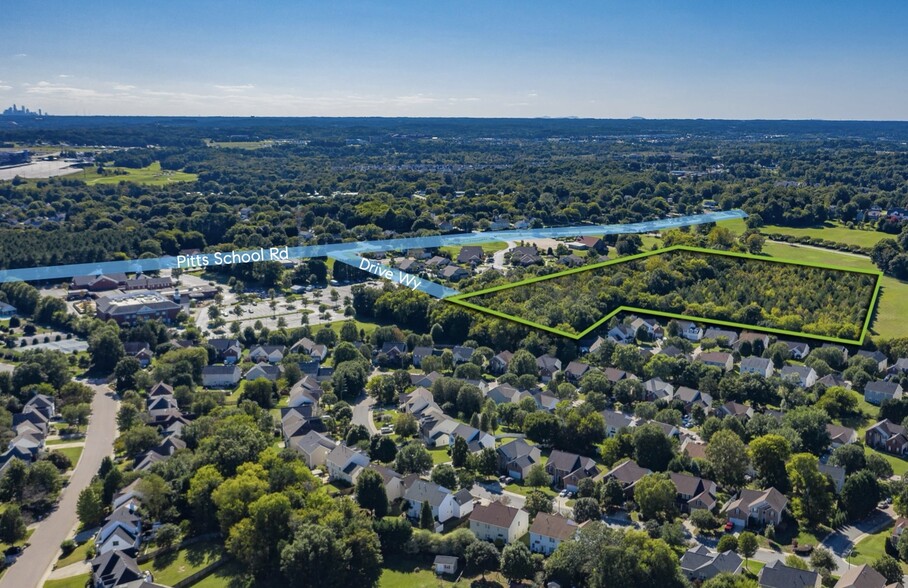 8 Acres Pitts School Rd, Concord, NC for sale - Aerial - Image 2 of 3