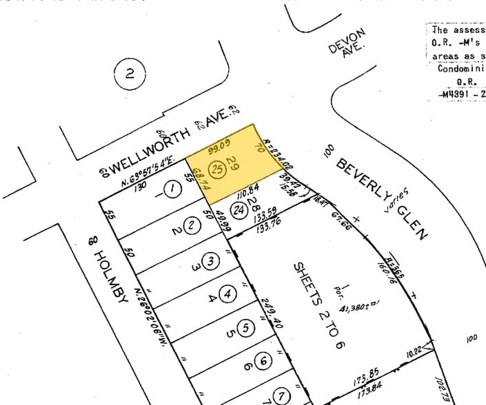 1301 S Beverly Glen Blvd, Los Angeles, CA for sale - Plat Map - Image 2 of 32