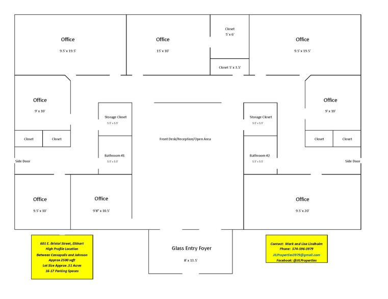 601 E Bristol St, Elkhart, IN for lease - Floor Plan - Image 2 of 7