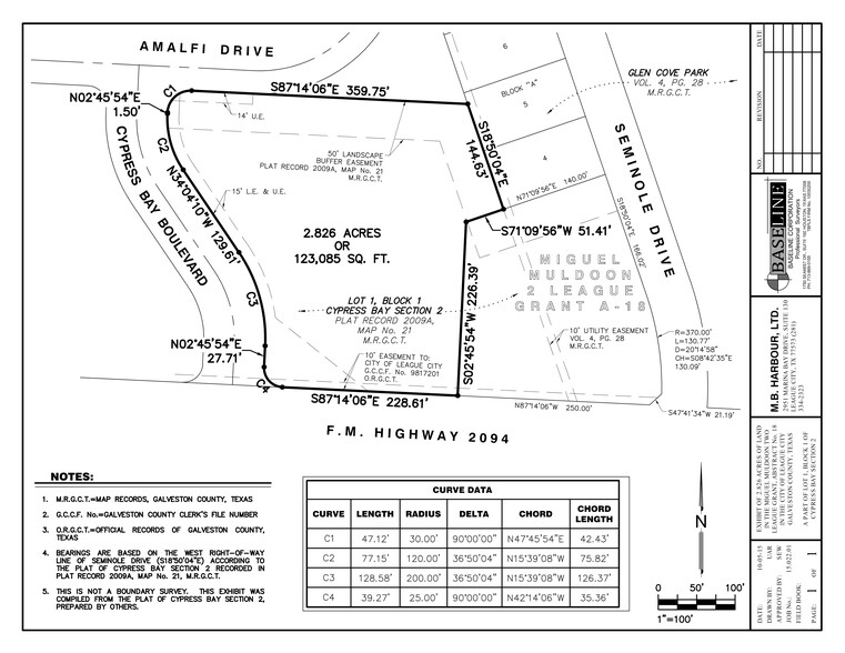 Nec Marina Bay Drive & Cypress Bay Blvd, Kemah, TX à vendre - Plan de site - Image 3 de 3