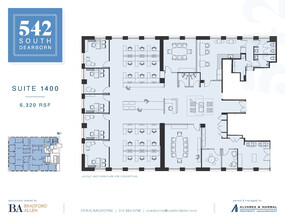 542-550 S Dearborn St, Chicago, IL à louer Plan d’étage- Image 1 de 2