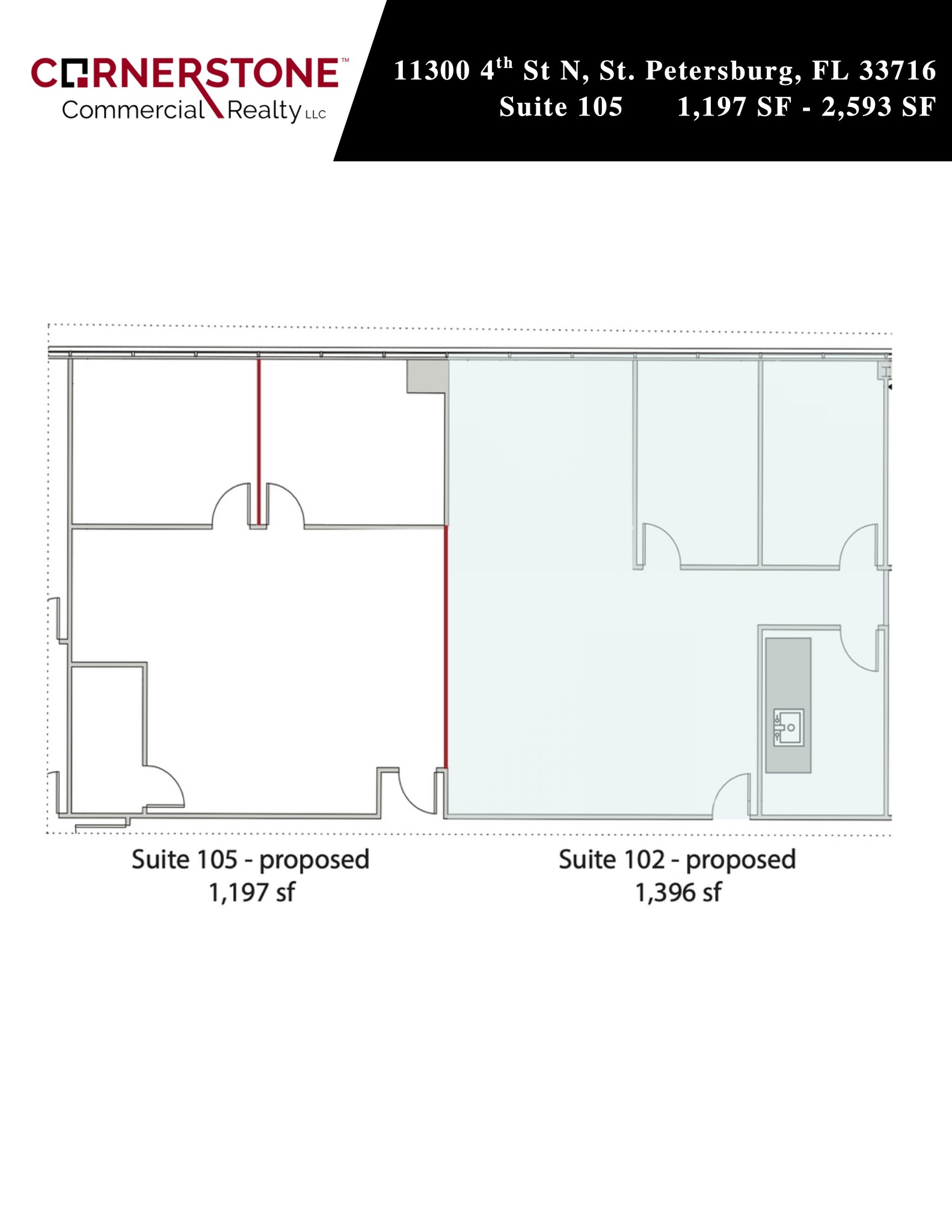 11300 4th St N, Saint Petersburg, FL à louer Plan d’étage- Image 1 de 2