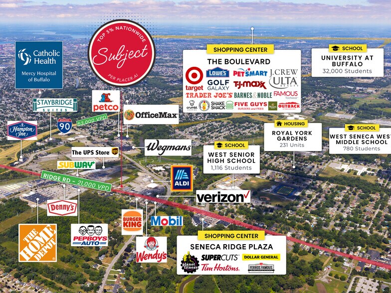 1956 Ridge Rd, West Seneca, NY à vendre - Aérien - Image 3 de 6