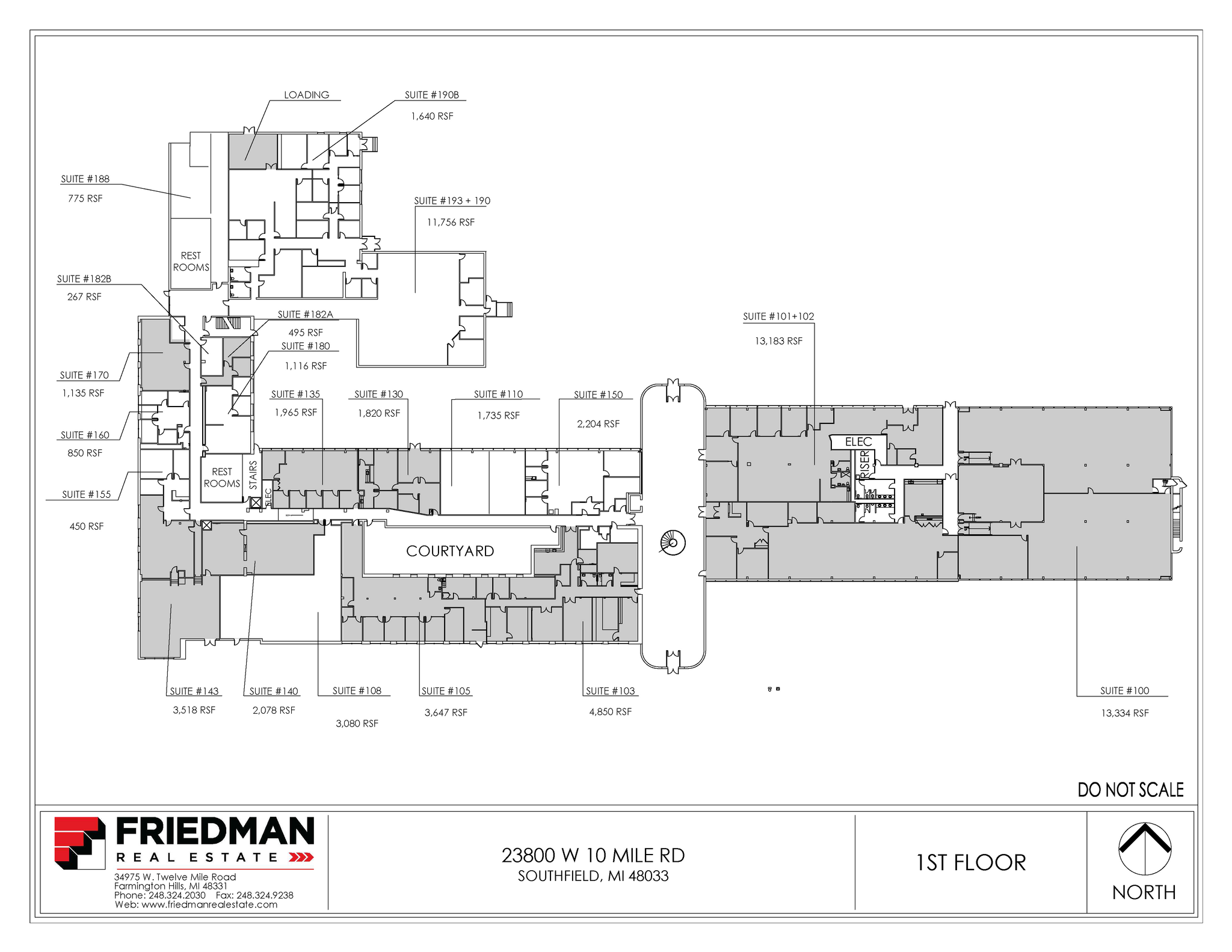 23800 W 10 Mile Rd, Southfield, MI à louer Plan d  tage- Image 1 de 1