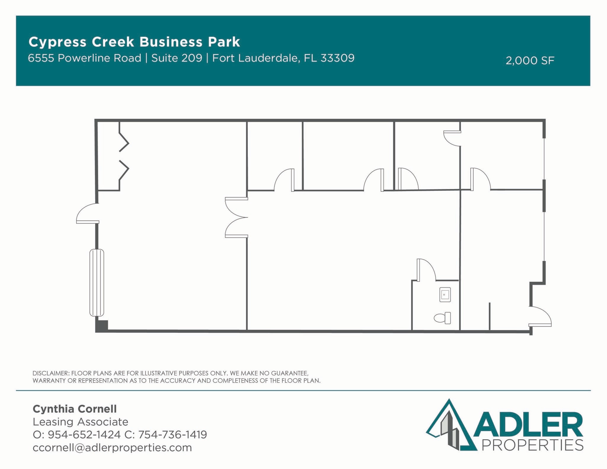 6555 Powerline Rd, Fort Lauderdale, FL à louer Plan d’étage- Image 1 de 1