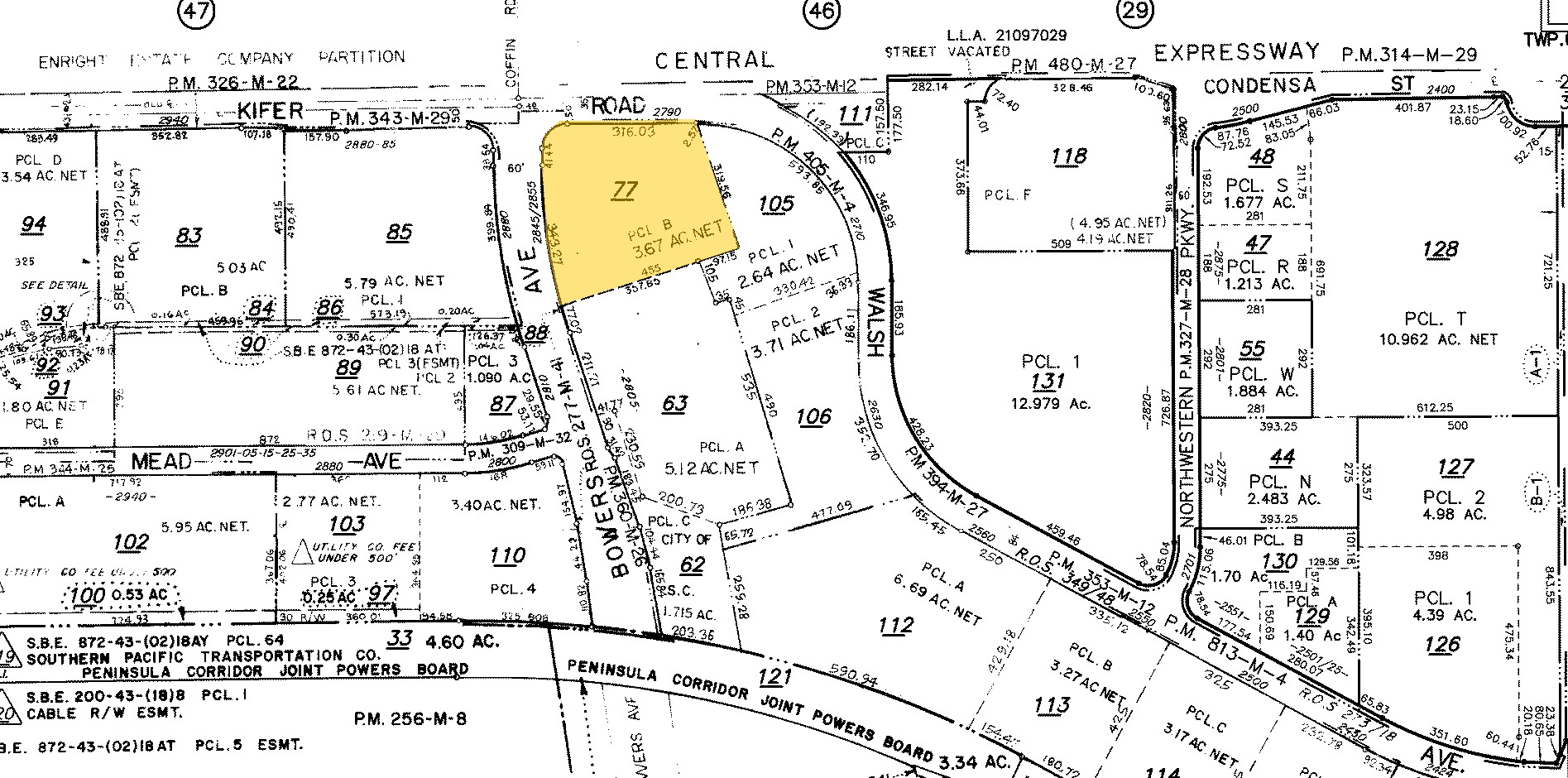 2790-2855 Walsh Ave, Santa Clara, CA à vendre Plan cadastral- Image 1 de 1