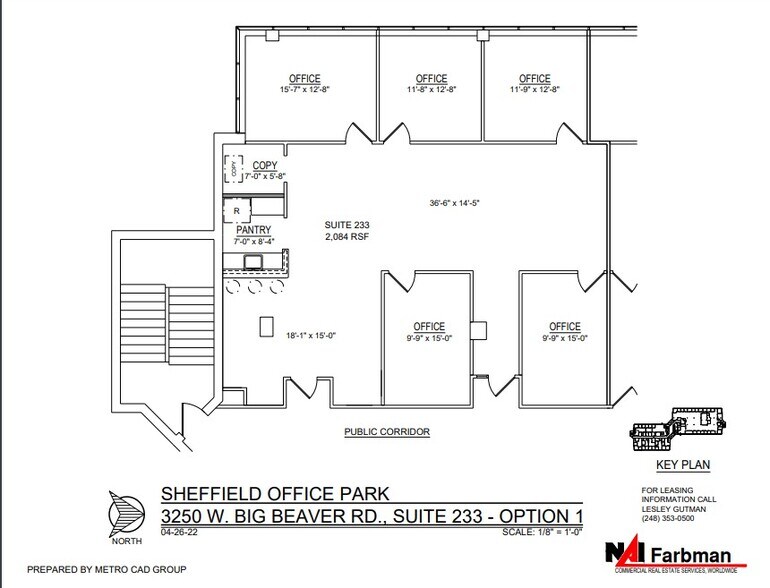 3250-3310 W Big Beaver Rd, Troy, MI à vendre - Plan d’étage - Image 2 de 2
