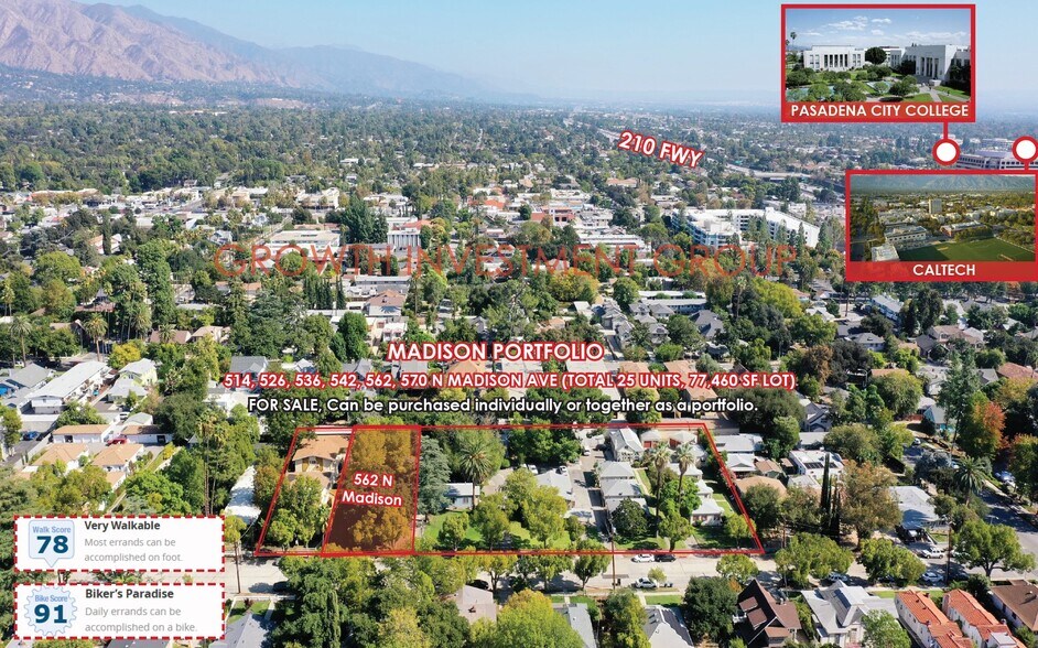 562 N Madison Ave, Pasadena, CA à vendre - Photo du bâtiment - Image 2 de 15