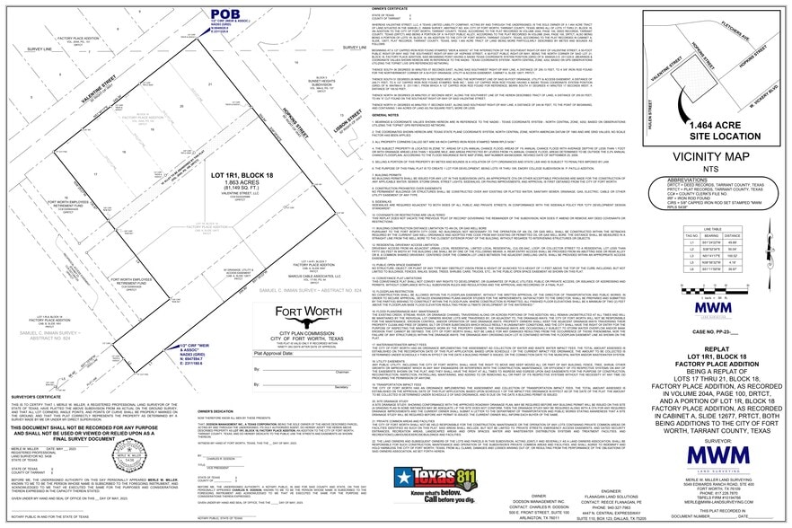 4501 Valentine St, Fort Worth, TX à vendre - Plan de site - Image 2 de 2