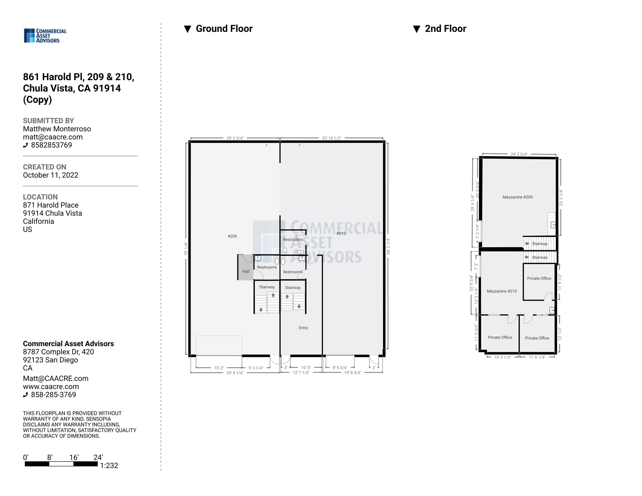 861 Harold Pl, Chula Vista, CA for lease Floor Plan- Image 1 of 6