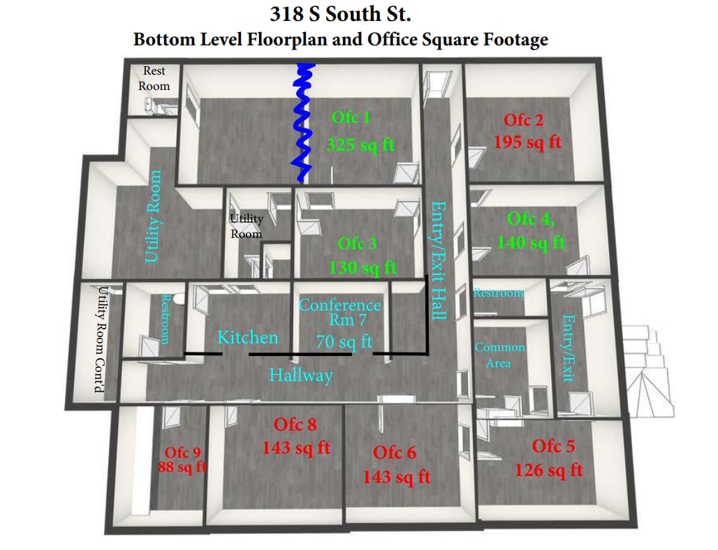 318 S South St, Gastonia, NC à louer Plan d’étage- Image 1 de 1