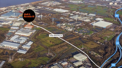 Kings Weston Lane, Avonmouth, BST - Aerial map view