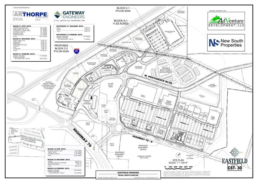 Intersection of I-95 & Hwy 70, Selma, NC à louer - Plan de site - Image 1 de 5