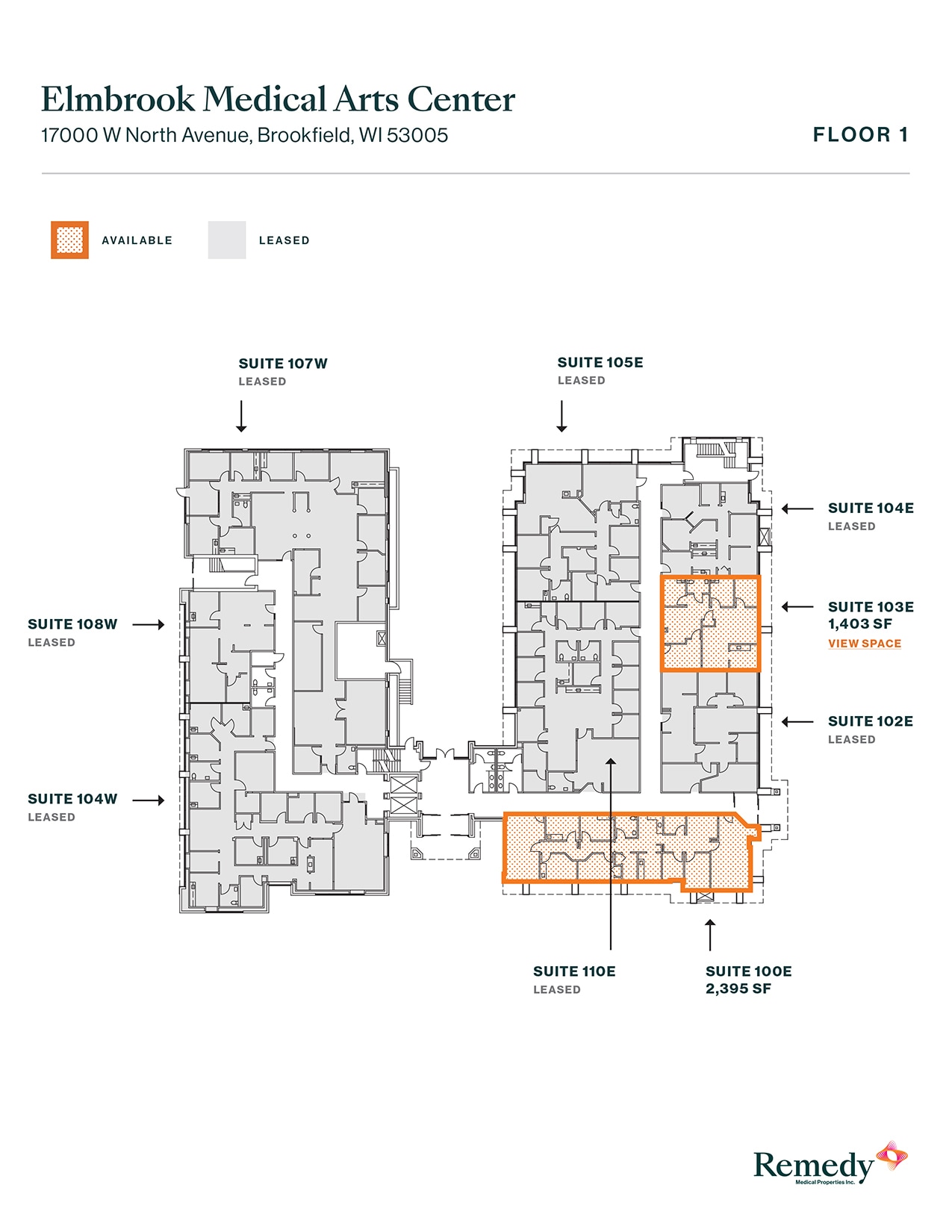 17000 W North Ave, Brookfield, WI for lease Floor Plan- Image 1 of 2