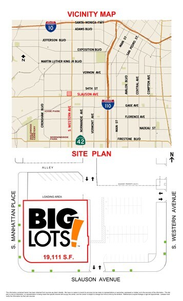 1815 W Slauson Ave, Los Angeles, CA à louer - Plan de site - Image 3 de 3