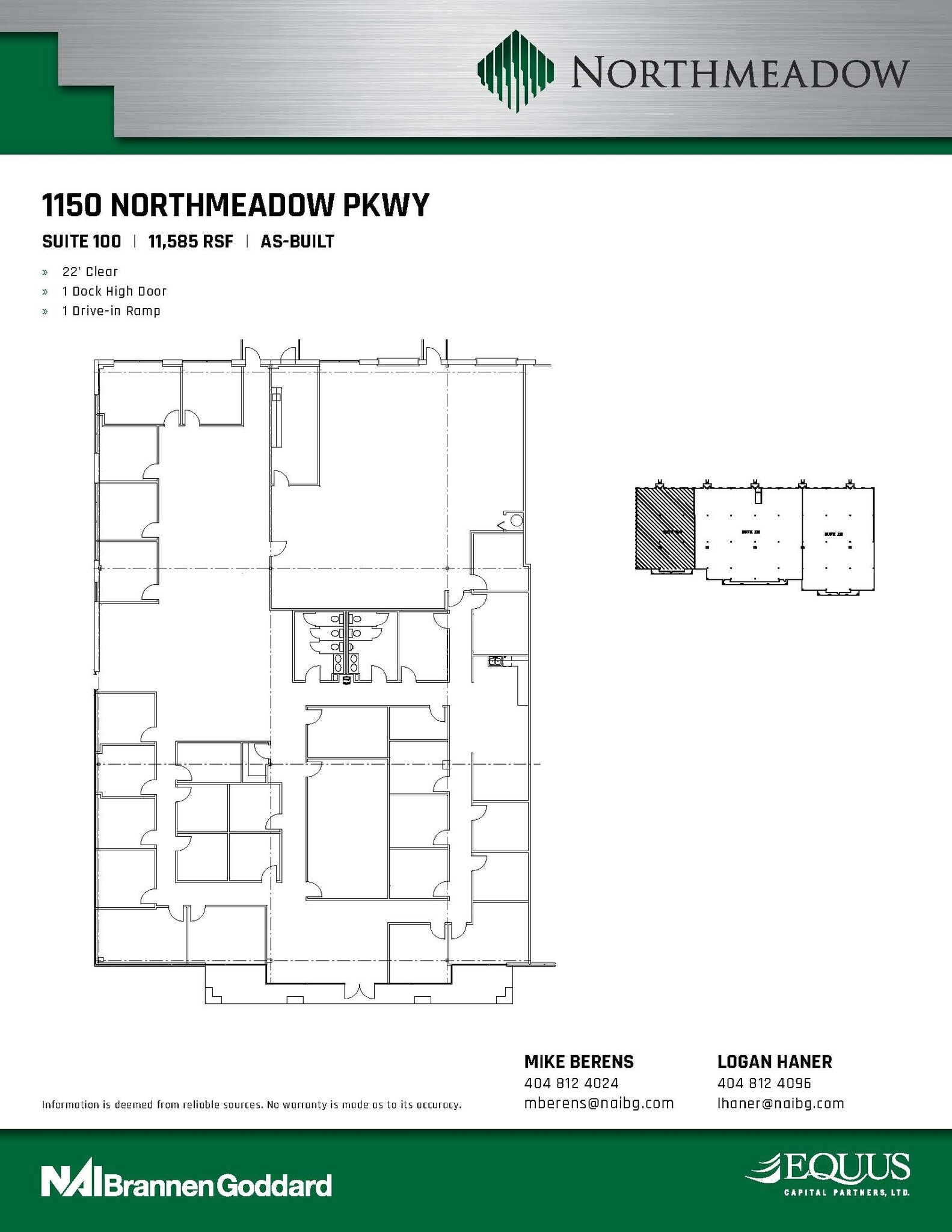 1100 Northmeadow Pky, Roswell, GA for lease Floor Plan- Image 1 of 2