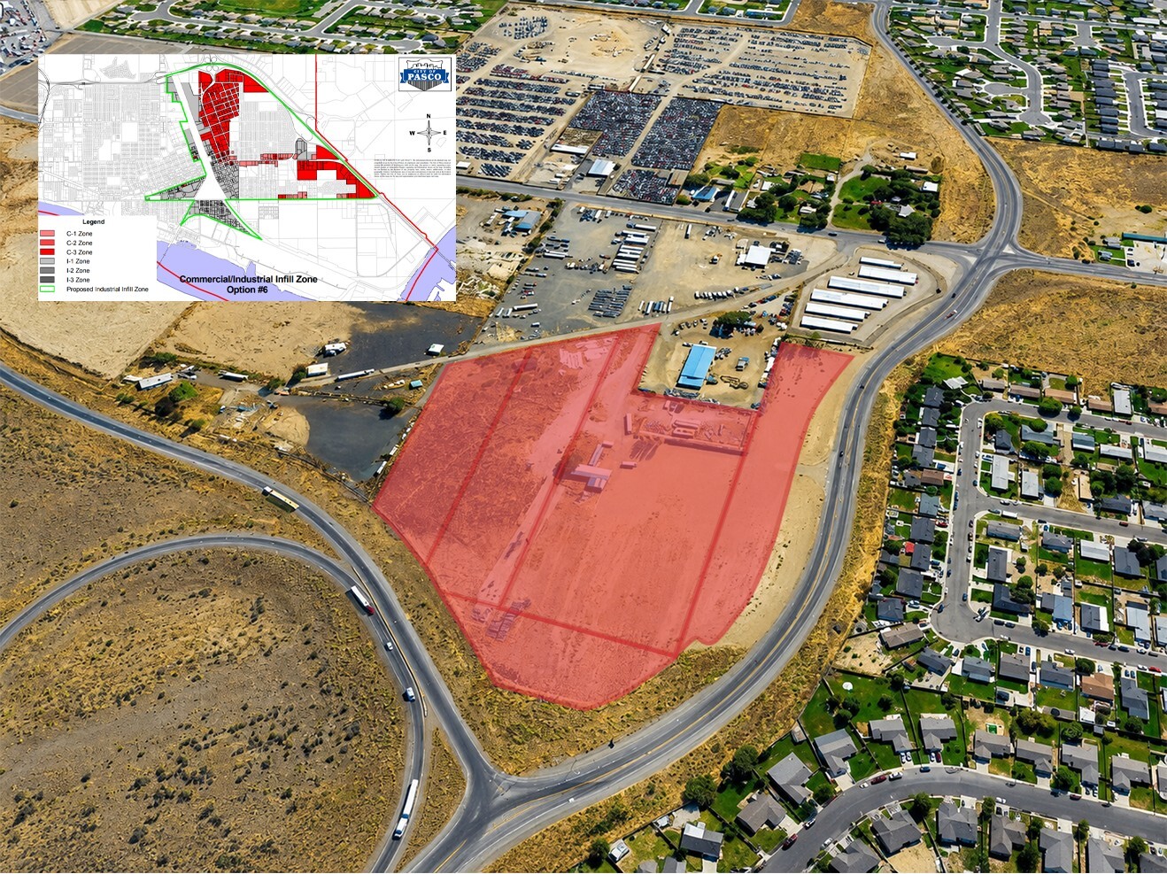 E Lewis St, Pasco, WA for sale Aerial- Image 1 of 7