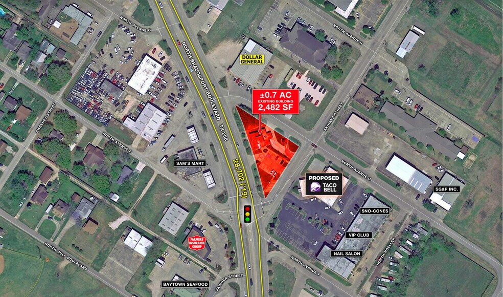 1208 N Brazosport Blvd, Freeport, TX à vendre - Aérien - Image 2 de 8