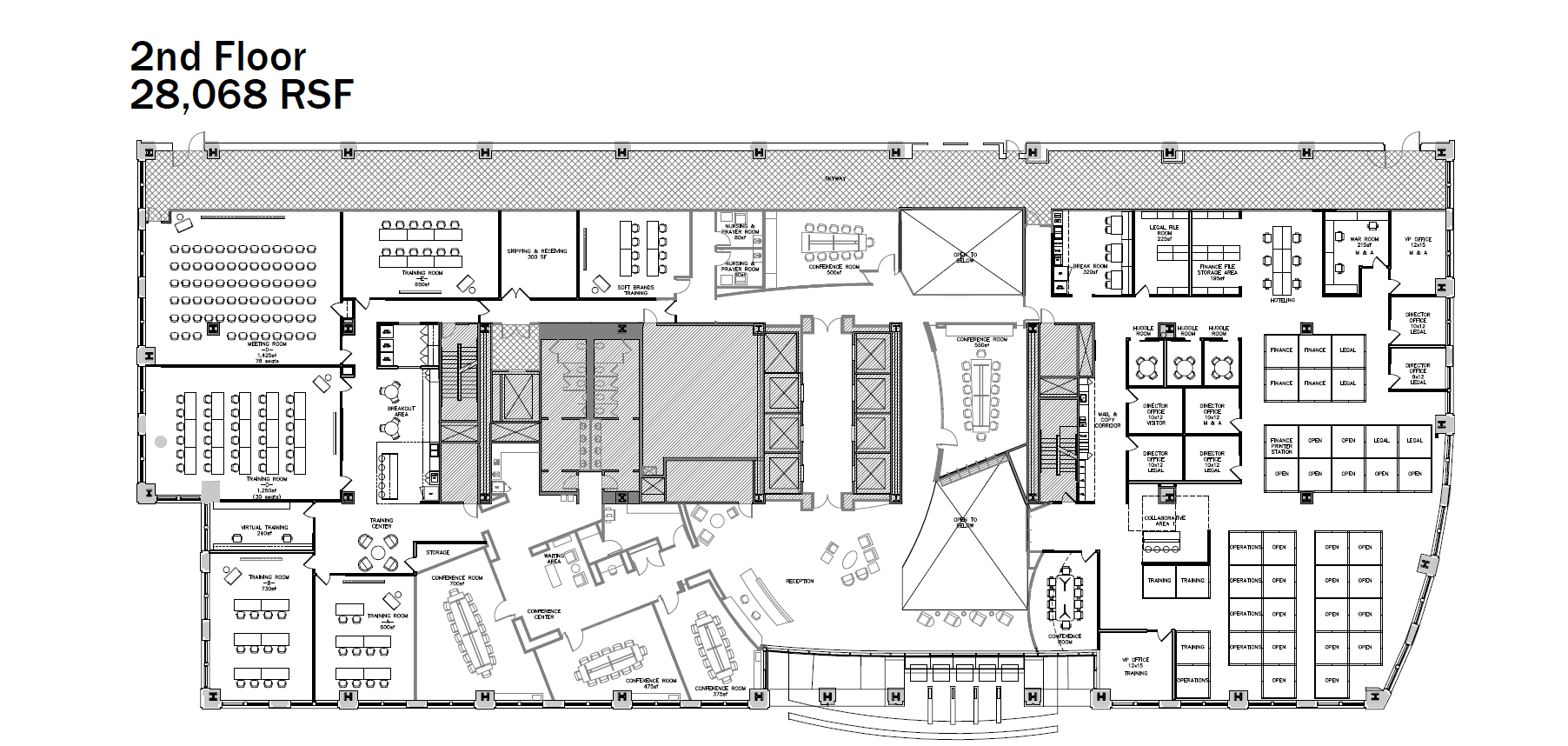 380-388 Saint Peter St, Saint Paul, MN à louer Plan d’étage- Image 1 de 1