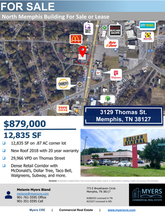 More details for 3129 Thomas St, Memphis, TN - Retail for Sale